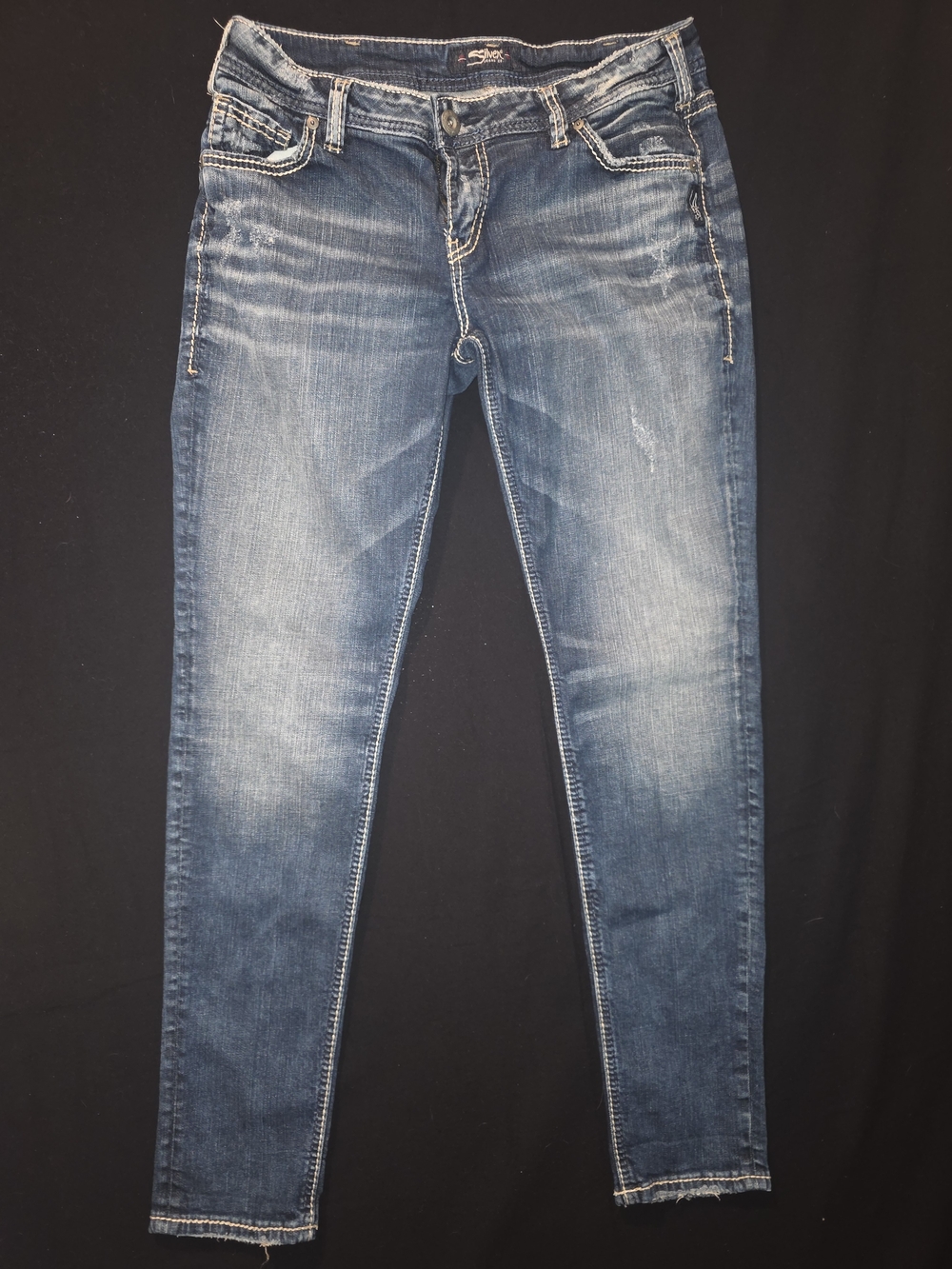 Silver Jeans Co Distressed Skinny Jeans W/31 L 29